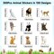 300PCS Cute Realistic Animal Stickers Pack – Waterproof Vinyl Animal Stickers for Water Bottles, Laptops, Classroom Rewards, Safari Party & Scrapbook